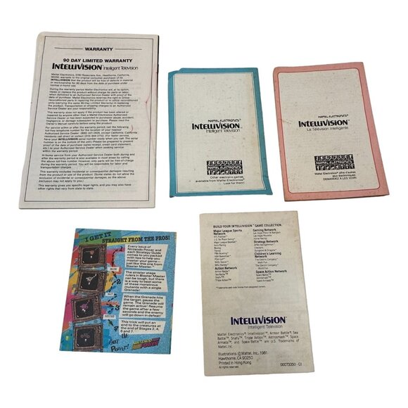 Intellivision Mattel Lot 5 Brochures Manuals NBA Baseball Basketball - Picture 9 of 10